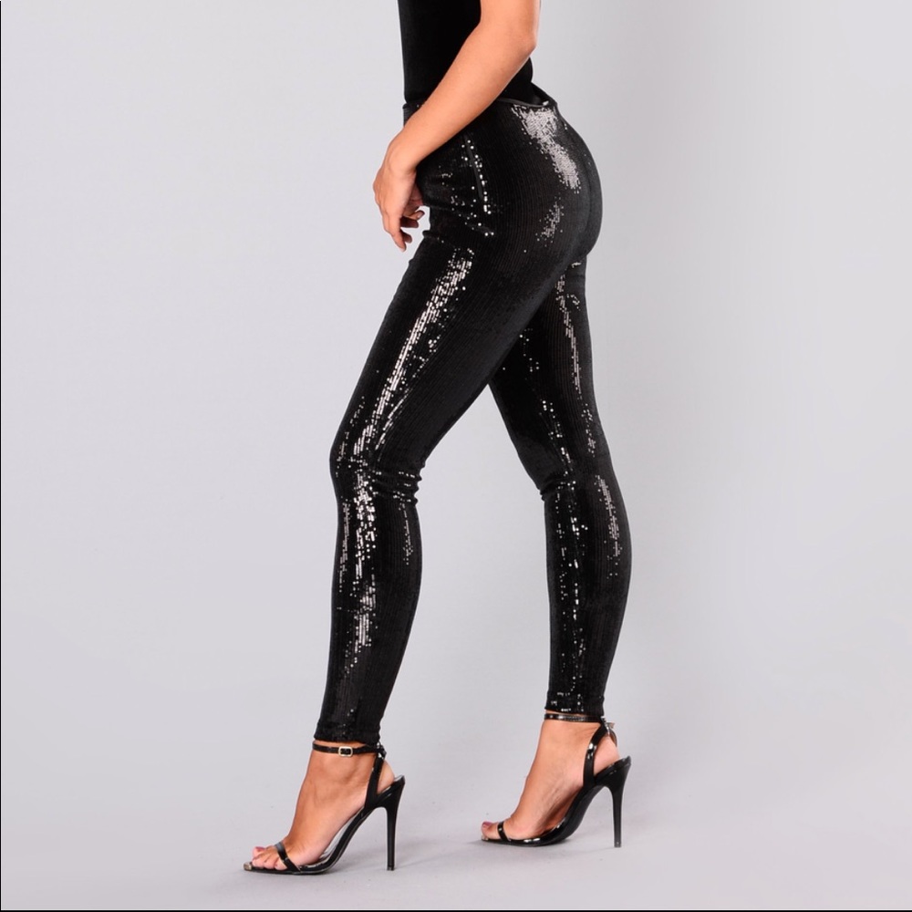 Paola Sequin Black Pant